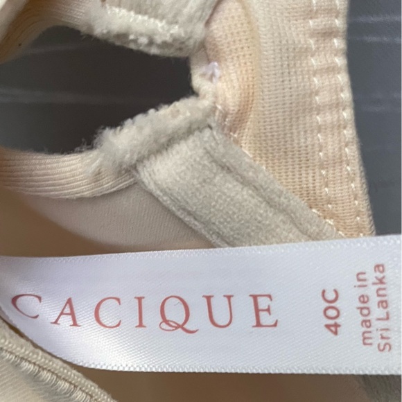 Cacique Bra Boost Plunge 40C Cotton Blend Tan - Picture 9 of 11
